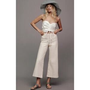 NWT  Pilcro High-Rise Crop Wide-Leg Pants - Size 23 waist